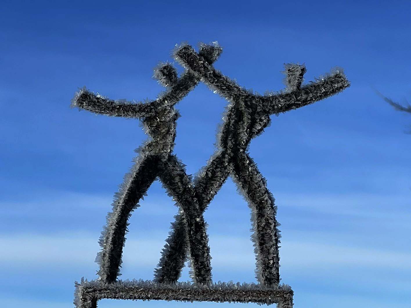 Miteinander V im Raureif